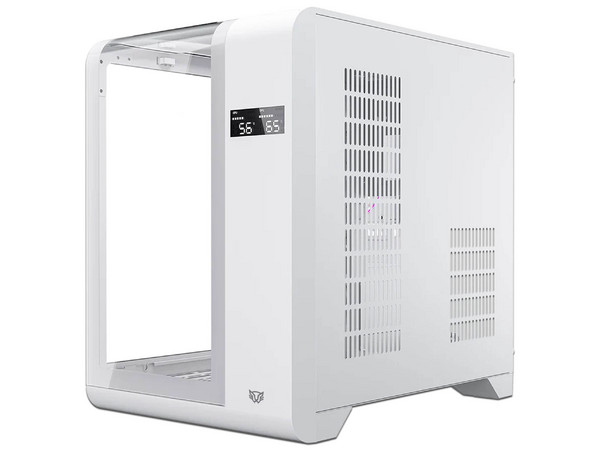 Gabinete BALAM RUSH Tank Expert Curve 6400, Mini Tower, Micro-ATX, Pantalla de Monitoreo Integrada, No Incluye Fuente de Poder. Color Blanco.