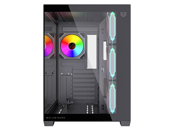 Gabinete Balam Rush Tank Core Ultra GM925, Mid-Tower, ATX, Incluye Ventiladores 4 x 120mm, (Sin fuente de poder). Color Negro.