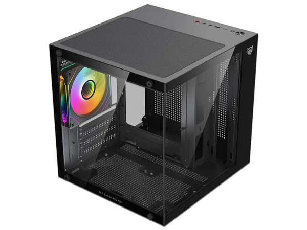 Gabinete Balam Rush Tank Glow Mini 3500, Mid Tower, Micro-ATX, No Incluye Fuente de Poder. Color Negro.