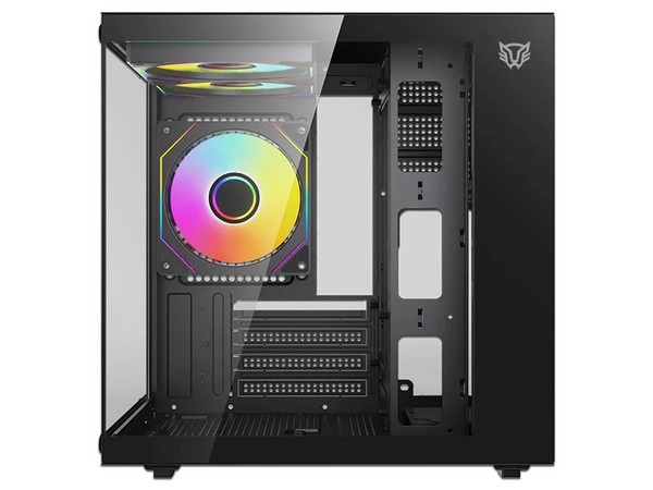 Gabinete Balam Rush Tank Glow Mini 3500, Mid Tower, Micro-ATX, No Incluye Fuente de Poder. Color Negro.