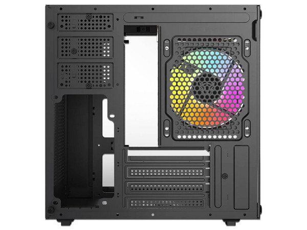 Gabinete Balam Rush Tank Glow Mini 3500, Mid Tower, Micro-ATX, No Incluye Fuente de Poder. Color Negro.