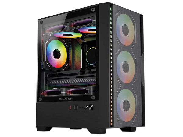 Gabinete Balam Rush Nitrox Edge Pro Aircool 4900C, Mini-Tower, Mini-ITX, (No Incluye Fuente de Poder), Color Negro.