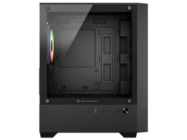 Gabinete Balam Rush Nitrox Edge Aircool 4700A, Mini-Tower, Micro ATX, Incluye Ventiladores 4 x 120mm, (Sin fuente de poder). Color Negro.