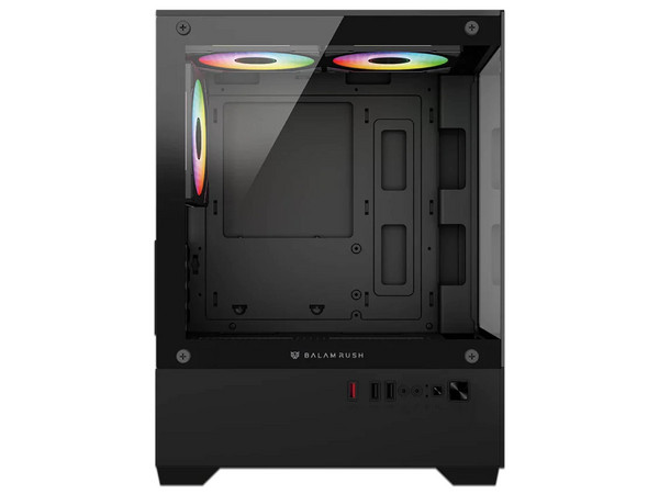 Gabinete BALAM RUSH NITROX GLOW CRYSTAL 4700C, Mini Tower, Micro-ATX / Mini-ITX, No Incluye Fuente de Poder. Color Negro. (Caja abierta)