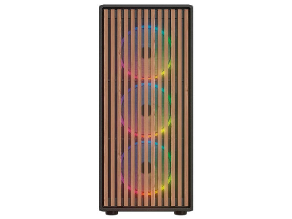 Gabinete Gamer Balam Rush Dragonfly Wood GM580, ATX Media Torre, Cuatro Ventiladores ARGB, Cristal Templado, Frente Tipo Madera, USB 3.0.
