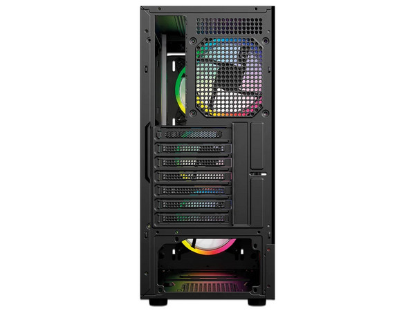 Gabinete Gamer Balam Rush Dragonfly Wood GM580, ATX Media Torre, Cuatro Ventiladores ARGB, Cristal Templado, Frente Tipo Madera, USB 3.0. (Caja abierta)