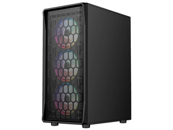 Gabinete BALAM RUSH DRAGONFLY HEX GM560, Mid Tower, ATX, No Incluye Fuente de Poder. Color Negro.