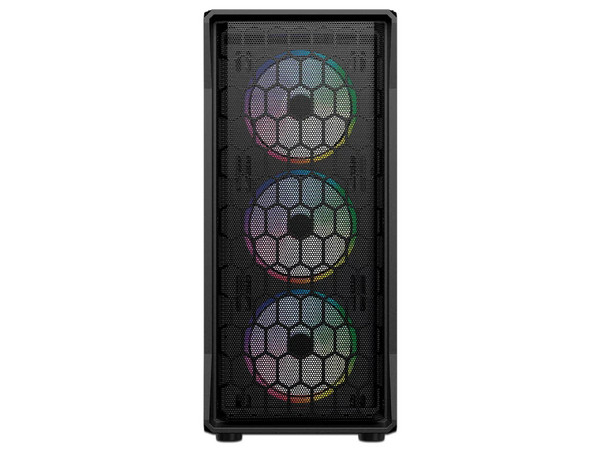 Gabinete BALAM RUSH DRAGONFLY HEX GM560, Mid Tower, ATX, No Incluye Fuente de Poder. Color Negro.