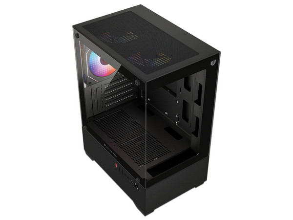 Gabinete Balam Rush Nitrox Glow Crystal 4700, Mid Tower, Micro-ATX, Incluye Fuente de Poder Balam Rush GR Burst GR650B de 650W 80 PLUS, Sistema de Enfriamiento Liquido Balam Rush Cryo Prism 240 de 240mm, RGB. Color Negro.