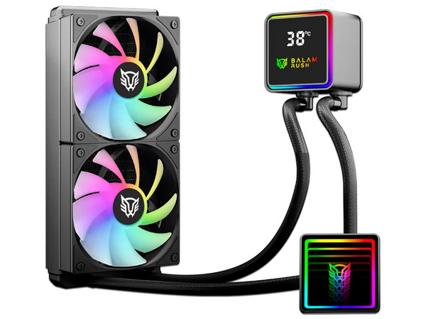 Gabinete Balam Rush Nitrox Glow Crystal 4700, Mid Tower, Micro-ATX, Incluye Fuente de Poder Balam Rush GR Burst GR650B de 650W 80 PLUS, Sistema de Enfriamiento Liquido Balam Rush Cryo Prism 240 de 240mm, RGB. Color Negro.
