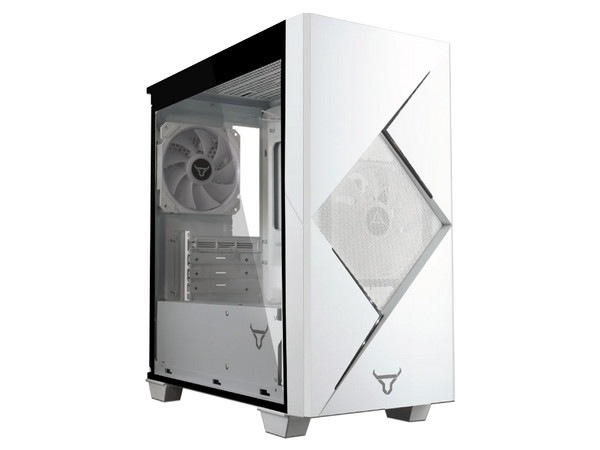Gabinete Gamer Batauro Enfiniti, Micro-ATX, (Sin fuente de poder). Color Blanco.