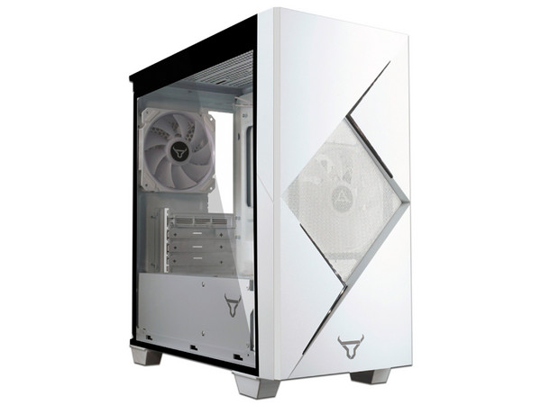 Gabinete Gamer Batauro Enfiniti, Micro-ATX, (Sin fuente de poder). Color Blanco.