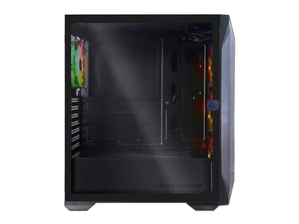 Gabinete Gamer Batauro Pegaso, Mid-Tower Micro ATX, (Sin fuente de poder). Color Negro.