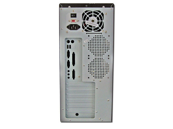 Gabinete ATX BLUE CODE con fuente de 360W, Control central LCD con reloj y termómetro de zonas, panel lateral transparente con luz y ventilación.