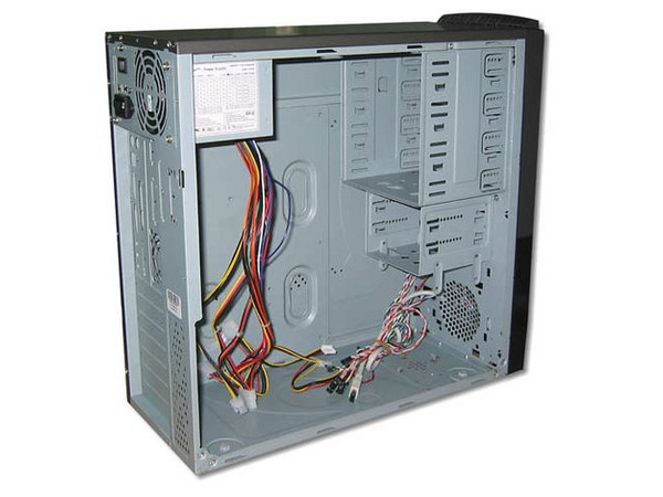 Gabinete BC5758, Gris con Negro, Fuente 360W, 20 pines, ATX