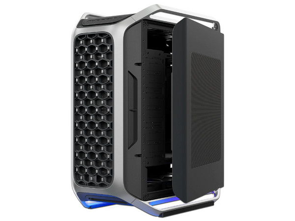 Gabinete Cooler Master Cosmos Alpha Silver, Full Tower, E-ATX, Panel de Vidrio templado, Sin Fuente de Poder. Color Plata.