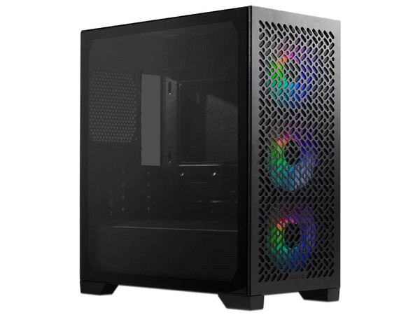 Gabinete Cooler Master Elite 302, Mini-Tower, Mini-ITX, Incluye 3 Ventiladores ARGB, (No Incluye Fuente de Poder), Color Negro.