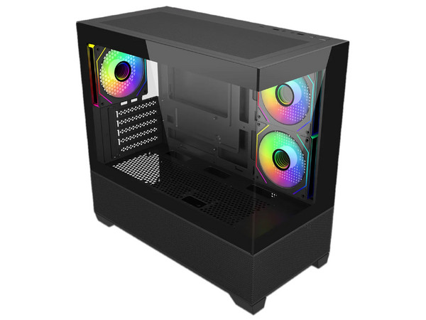 Gabinete COOLER MASTER ELITE 490, Mid Tower, Micro-ATX, No Incluye Fuente de Poder. Color Negro.