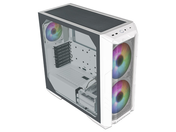 Gabinete Gamer Cooler Master MasterBox HAF 500, Mid-Tower, ATX (Sin Fuente de Poder). Color Blanco.