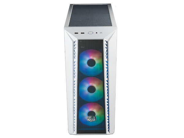 Gabinete Gamer Cooler Master MasterBox 520 Mesh, Mid-Tower, ATX (No incluye fuente de poder), Color Blanco.