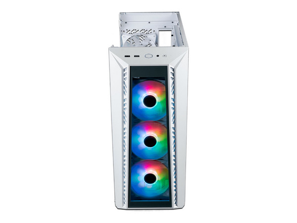 Gabinete COOLER MASTER MasterBox 520, Mid Tower, ATX, No Incluye Fuente de Poder. Color Blanco.