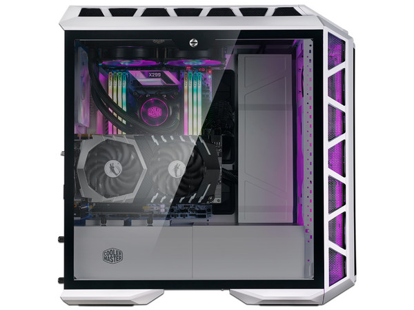 Gabinete Gamer COOLER MASTER H500P MESH, Mid Tower, Cristal Templado, ARGB, ATX, (No incluye fuente de poder). Color Blanco.