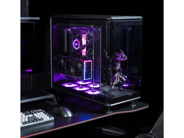 Gabinete COOLER MASTER MASTERFRAME 360 PANORAMA, Mid Tower, ATX, No Incluye Fuente de Poder. Color Negro.