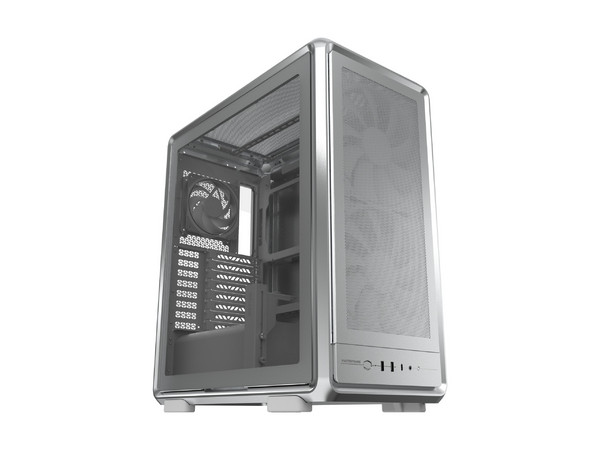 Gabinete Gamer Cooler Master MasterFrame 500 Mesh, Mid Tower, ATX, RGB, Color Plata.