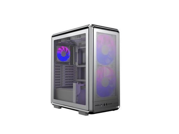 Gabinete Gamer Cooler Master MasterFrame 500 Mesh, Mid Tower, ATX, RGB, Color Plata.