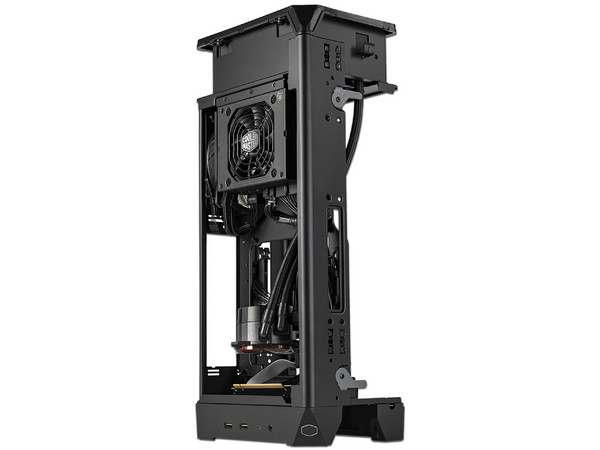 Gabinete CoolerMaster NCORE 100 MAX, ITX, Mini-Tower, (Incluye Fuente de Poder de 850W), Color Gris.