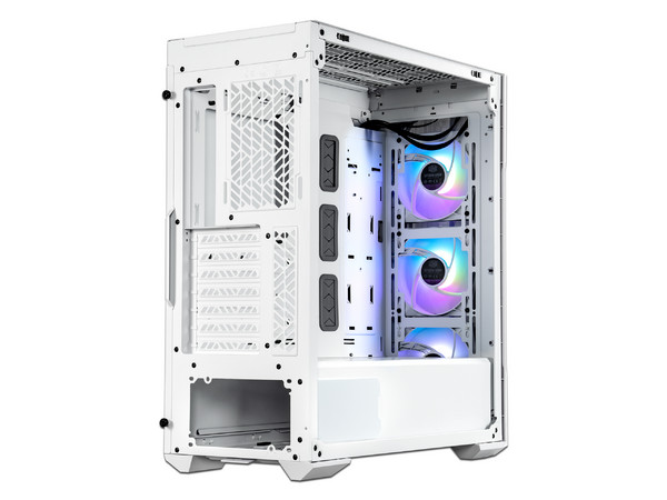 Gabinete Gamer Cooler Master MasterBox TD500, ATX, Mid-Tower, ARGB (sin fuente de poder). Color Blanco.