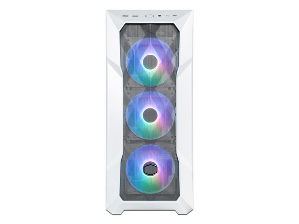 Gabinete Gamer Cooler Master MasterBox TD500, ATX, Mid-Tower, ARGB (sin fuente de poder). Color Blanco.