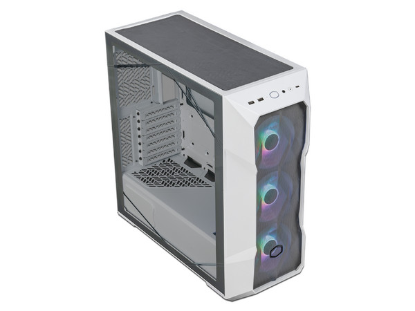 Gabinete Gamer Cooler Master MasterBox TD500, ATX, Mid-Tower, ARGB (sin fuente de poder). Color Blanco.