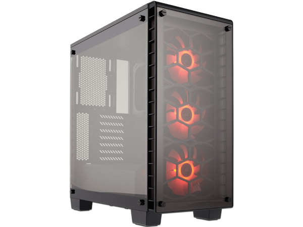 Gabinete Corsair Mid-tower Crystal 460X RGB, ATX, (sin fuente de poder).