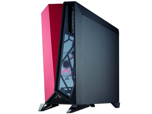 Gabinete Corsair SPEC OMEGA, mid tower, ATX (sin fuente de poder). Color negro/rojo.