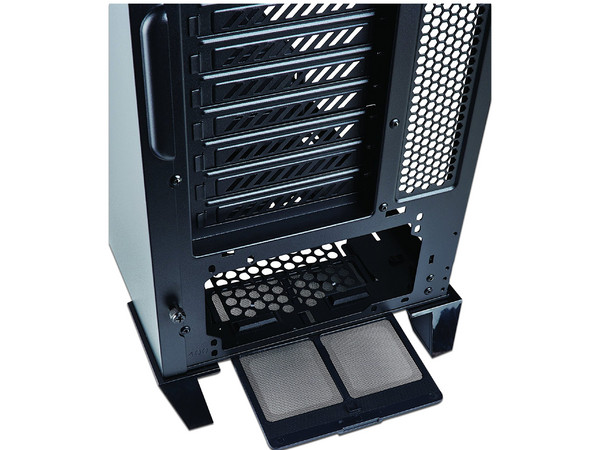 Gabinete Corsair SPEC OMEGA, mid tower, ATX (sin fuente de poder). Color negro/rojo.
