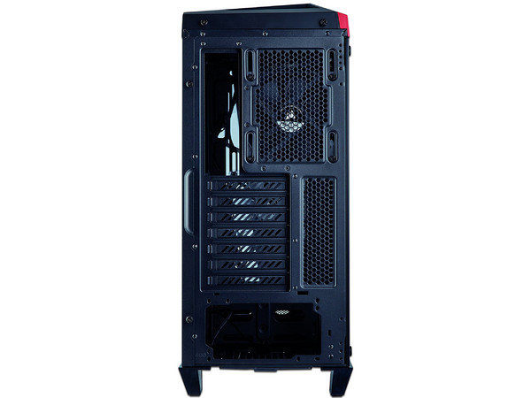 Gabinete Corsair SPEC OMEGA, mid tower, ATX (sin fuente de poder). Color negro/rojo.