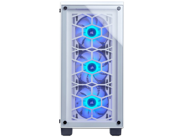 Gabinete Corsair Mid-tower Crystal 460X RGB, ATX, (sin fuente de poder). Color Blanco.