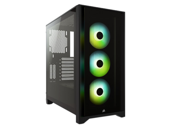 Gabinete Corsair iCUE 4000X RGB, ATX, (no incluye fuente de poder), Color Negro.