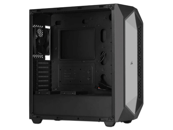 Gabinete Corsair 470T RGB Mid-Tower, E-ATX (No incluye fuente de poder). Color Negro.
