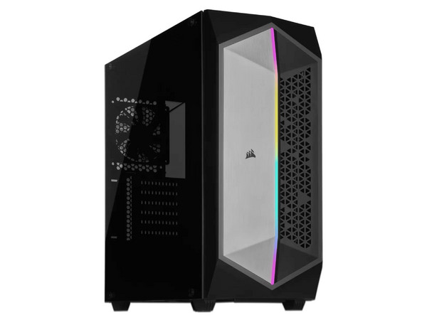 Gabinete Corsair 470T RGB Mid-Tower, E-ATX (No incluye fuente de poder). Color Negro.