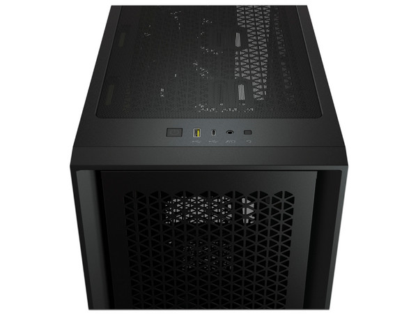 Gabinete Corsair iCue 4000D RGB Airflow, 
Mid-Tower, 
(No incluye Fuente de Poder),
Color Negro.