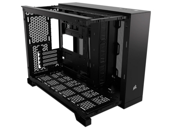 Gabinete CORSAIR 2500D AIRFLOW, Mid Tower, Micro-ATX, No Incluye Fuente de Poder. Color Negro.