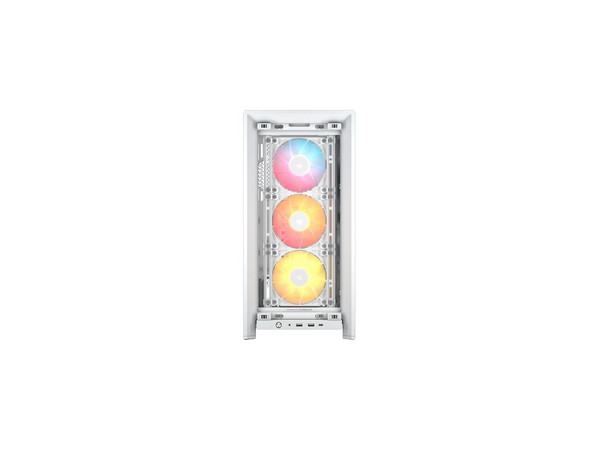 Gabinete CORSAIR 4000D Frame RS ARGB, Mid Tower, Cristal Templado, Sin Fuente de Poder. Color Blanco.