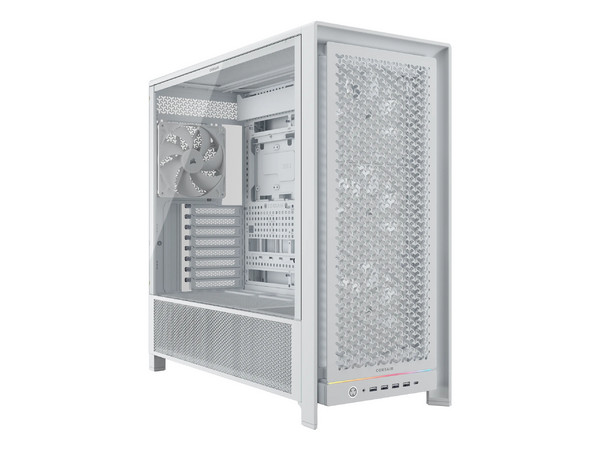 Gabinete CORSAIR 5000D Frame, Mid Tower, Cristal Templado, No Incluye Fuente de Poder. Color Blanco.