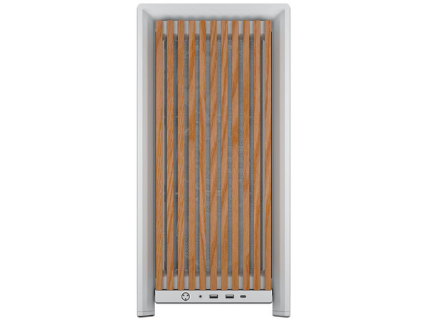 Gabinete Corsair 4000D Wood RS, Mid Tower, E-ATX, Incluye 4 Ventiladores RS, Panel de Cristal Templado, Panel Frontal de Madera, No Incluye Fuente de Poder. Color Blanco.