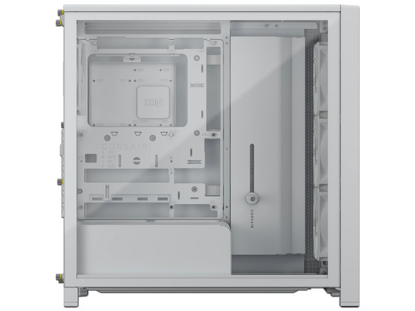 Gabinete Corsair 4000D Wood RS, Mid Tower, E-ATX, Incluye 4 Ventiladores RS, Panel de Cristal Templado, Panel Frontal de Madera, No Incluye Fuente de Poder. Color Blanco.
