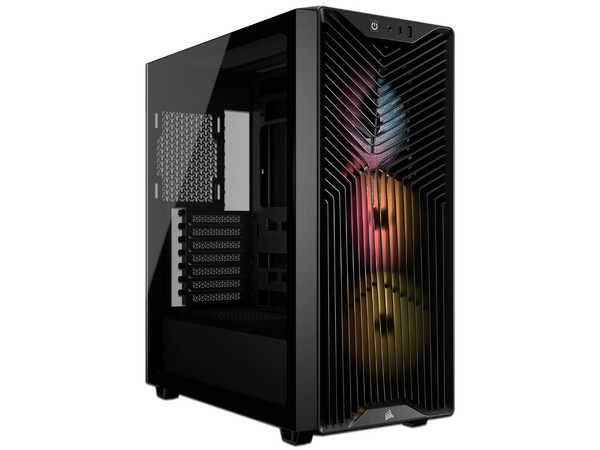 Gabinete Corsair 3200D RS, Mid-Tower, Micro-ATX, (No incluye fuente de poder). Color negro.
