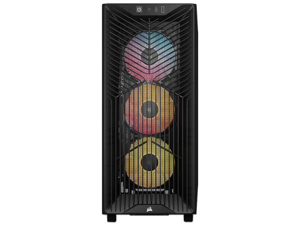 Gabinete Corsair 3200D RS ARGB, Mid Tower, ATX, Incluye 3 Ventiladores RS ARGB, Panel de Cristal Templado, No Incluye Fuente de Poder. Color Gris.
