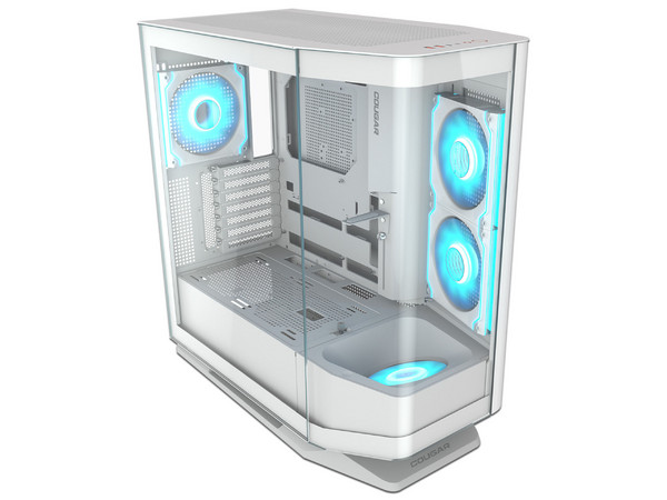 Gabinete COUGAR FV270 RGB, Mid Tower, ATX, No Incluye Fuente de Poder. Color Blanco.